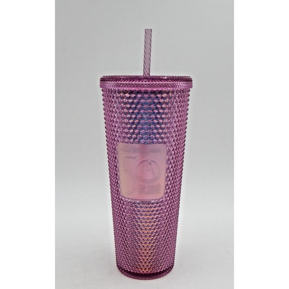 Starbucks 2021 Walt Disney World 50th Anniversary Studded Pink 24oz Tumbler Cup